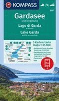 KOMPASS Wanderkarten-Set 697 Gardasee und Umgebung - Lake Garda and its surroundings - Lago di Garda e dintorni (3 Karten) 1:35.000 1