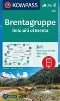 bokomslag KOMPASS Wanderkarte 073 Brentagruppe / Dolomiti di Brenta 1:25.000