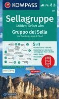 bokomslag KOMPASS Wanderkarte 59 Sellagruppe, Gröden, Seiseralm / Gruppo del Sella, Val Gardena, Alpe di Siusi 1:50.000