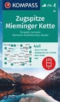 bokomslag KOMPASS Wanderkarte 25 Zugspitze, Mieminger Kette, Ehrwald, Lermoos, Garmisch-Partenkirchen, Reutte 1:50.000