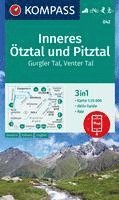 KOMPASS Wanderkarte 042 Inneres Ötztal und Pitztal, Gurgler Tal, Venter Tal 1:25.000 1