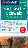 bokomslag KOMPASS Wanderkarte 810 Sächsische Schweiz, Westliche Oberlausitz 1:50.000