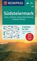 bokomslag KOMPASS Wanderkarten-Set 226 Südsteiermark, Graz, Leibnitz, Deutschlandsberg, Unteres Murtal (2 Karten) 1:50.000