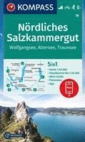 bokomslag KOMPASS Wanderkarte 18 Nördliches Salzkammergut, Wolfgangsee, Attersee, Traunsee 1:50.000