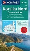 bokomslag KOMPASS Wanderkarten-Set 2250 Korsika Nord, Corse du Nord, Weitwanderweg GR20 (3 Karten) 1:50.000