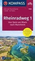 bokomslag KOMPASS Fahrrad-Tourenkarte Rheinradweg 1 1:50.000