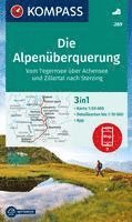 bokomslag KOMPASS Wanderkarte 289 Die Alpenüberquerung - vom Tegernsee über Achensee und Zillertal nach Sterzing 1:50.000