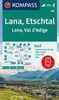 bokomslag KOMPASS Wanderkarte 054 Lana, Etschtal / Lana, Val d¿Adige 1:25.000