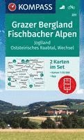 bokomslag KOMPASS Wanderkarten-Set 221 Grazer Bergland, Fischbacher Alpen (2 Karten) 1:50.000