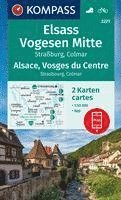 bokomslag KOMPASS Wanderkarten-Set 2221 Elsass, Vogesen Mitte, Alsace, Vosges du Centre (2 Karten) 1:50.000