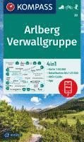 KOMPASS Wanderkarte 33 Arlberg, Verwallgruppe 1:50.000 1