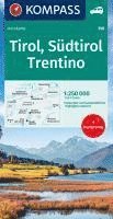 bokomslag KOMPASS Autokarte Tirol, Südtirol, Trentino/Tirolo, Alto Adige, Trentino 1:250.000