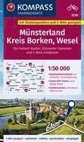 KOMPASS Fahrradkarte 3216 Münsterland, Kreis Borken, Wesel mit Knotenpunkten 1:50.000 1