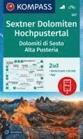 bokomslag KOMPASS Wanderkarte 657 Sextner Dolomiten, Hochpustertal / Dolomiti di Sesto, Alta Pusteria 1:25.000