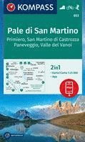 KOMPASS Wanderkarte 653 Pale di San Martino, Primiero San Martino di Castrozza, Paneveggio, Valle del Vanoi 1:25.000 1