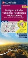 bokomslag KOMPASS Fahrradkarte 3331 Stuttgarts Süden, Tübingen, Reutlingen, Neckartalweg 1:70.000