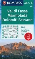 bokomslag KOMPASS Wanderkarte 650 Val di Fassa, Marmolada, Dolomiti Fassane 1:25.000