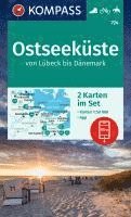 bokomslag KOMPASS Wanderkarten-Set 724 Ostseeküste von Lübeck bis Dänemark (2 Karten) 1:50.000