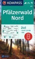 bokomslag KOMPASS Wanderkarte 471 Pfälzerwald Nord 1:25.000