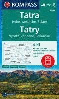 bokomslag KOMPASS Wanderkarte 2100 Tatra, Hohe, Westliche, Belaer, Tatry, Vysoké, Západné, Belianske 1:50.000