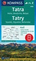 KOMPASS Wanderkarte 2100 Tatra, Hohe, Westliche, Belaer, Tatry, Vysoké, Západné, Belianske 1:50.000 1