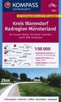 bokomslag KOMPASS Fahrradkarte 3221 Kreis Warendorf - Radregion Münsterland mit Knotenpunkten 1:50.000