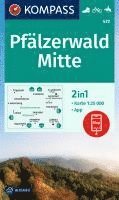 bokomslag KOMPASS Wanderkarte 472 Pfälzerwald Mitte 1:25.000