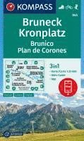 bokomslag KOMPASS Wanderkarte 045 Bruneck, Kronplatz / Brunico, Plan de Corones 1:25.000