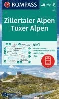 KOMPASS Wanderkarte 37 Zillertaler Alpen, Tuxer Alpen 1:50.000 1