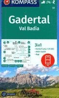 bokomslag KOMPASS Wanderkarte 51 Gadertal / Val Badia 1:25.000