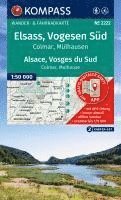 bokomslag KOMPASS Wanderkarten-Set 2222 Elsass, Vogesen Süd / Alsace, Vosges du Sud, Colmar, Mülhausen / Mulhouse (2 Karten) 1:50.000