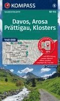 bokomslag KOMPASS Wanderkarte 113 Davos, Arosa, Prättigau, Klosters 1:40.000