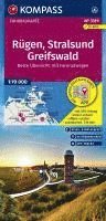 bokomslag KOMPASS Fahrradkarte 3319 Rügen, Stralsund, Greifswald 1:70.000