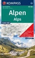 bokomslag KOMPASS Autokarte KOMPASS Autokarte und Panoramakarte Alpen 1:500.000