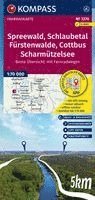 bokomslag KOMPASS Fahrradkarte 3370 Spreewald, Schlaubetal, Fürstenwalde, Cottbus, Scharmützelsee mit Knotenpunkten 1:70.000