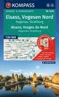 bokomslag KOMPASS Wanderkarten-Set 2220 Elsass, Vogesen Nord, Hagenau, Straßburg / Alsace, Vosges du Nord, Haguenau, Strasbourg (2 Karten) 1:50.000