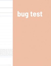 bokomslag bug test
