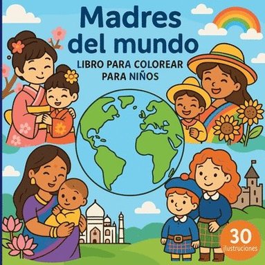 bokomslag Madres del mundo - Libro para colorear para niños