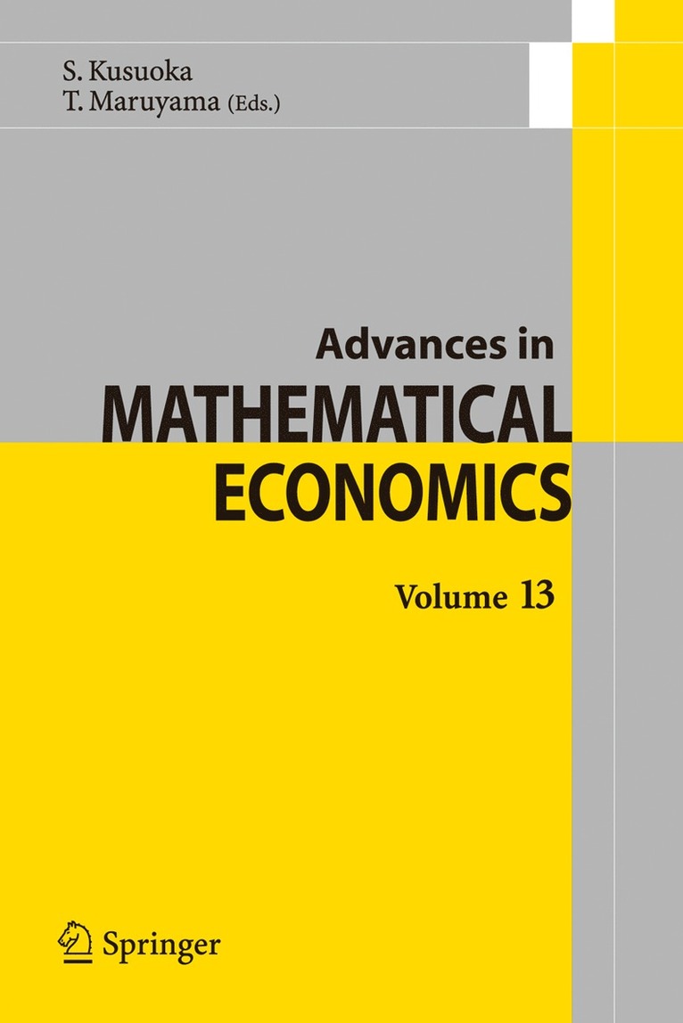 Advances in Mathematical Economics Volume 13 1