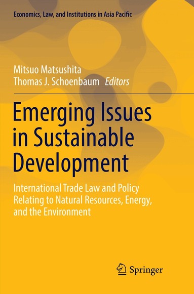 Mitsuo Matsushita, Thomas J. Schoenbaum - Emerging Issues in Sustainable Development, Häftad