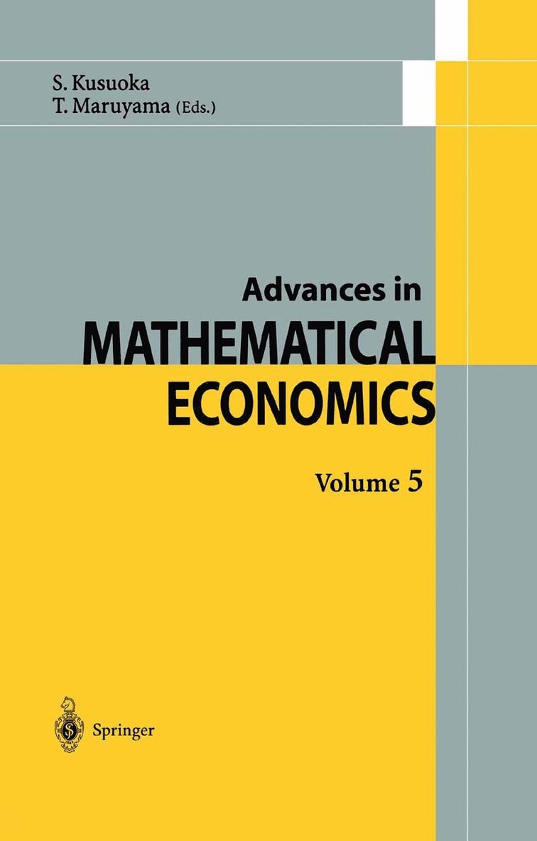 Shigeo Kusuoka, Toru Maruyama - Advances in Mathematical Economics, Häftad