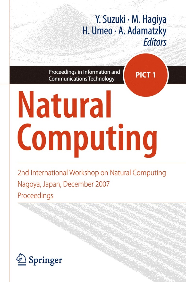 Yasuhiro Suzuki, Masami Hagiya, Hiroshi Umeo, Andrew Adamatzky - Natural Computing, Häftad