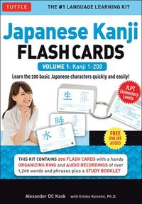 bokomslag Japanese Kanji Flash Cards Kit, Volume 1: Kanji 1-200