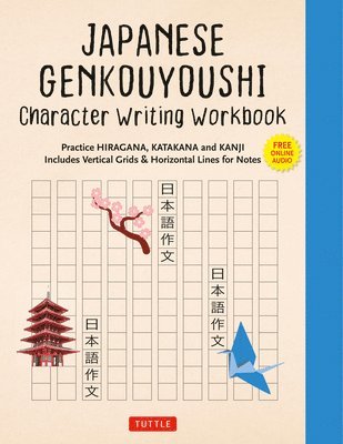 bokomslag Japanese Genkouyoushi Character Writing Workbook