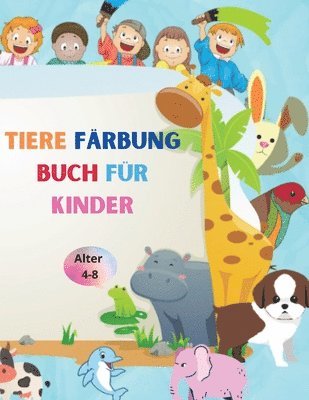 bokomslag Tiere Frbung Buch fr Kinder