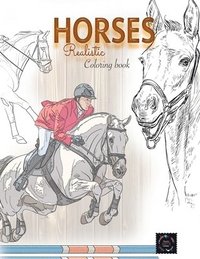 bokomslag Realistic horses coloring book
