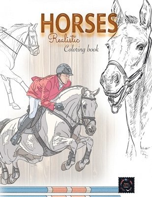 Realistic horses coloring book 1