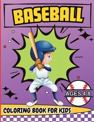bokomslag Baseball Coloring Book for Kids Ages 4-8