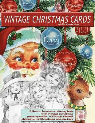 Vintage Christmas cards at Christmas time A Retro christmas coloring book with vintage christmas greeting cards 1