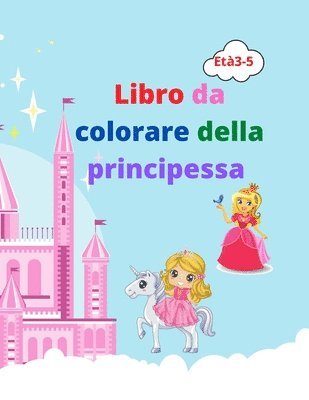 bokomslag libro da colorare della principessa